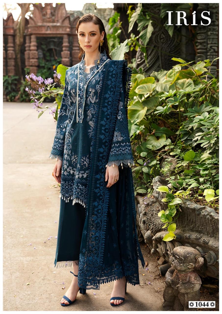 Afsanah Vol 5 By Iris Luxury Cotton Pakistani Dress Material Wholesalers In Delhi
